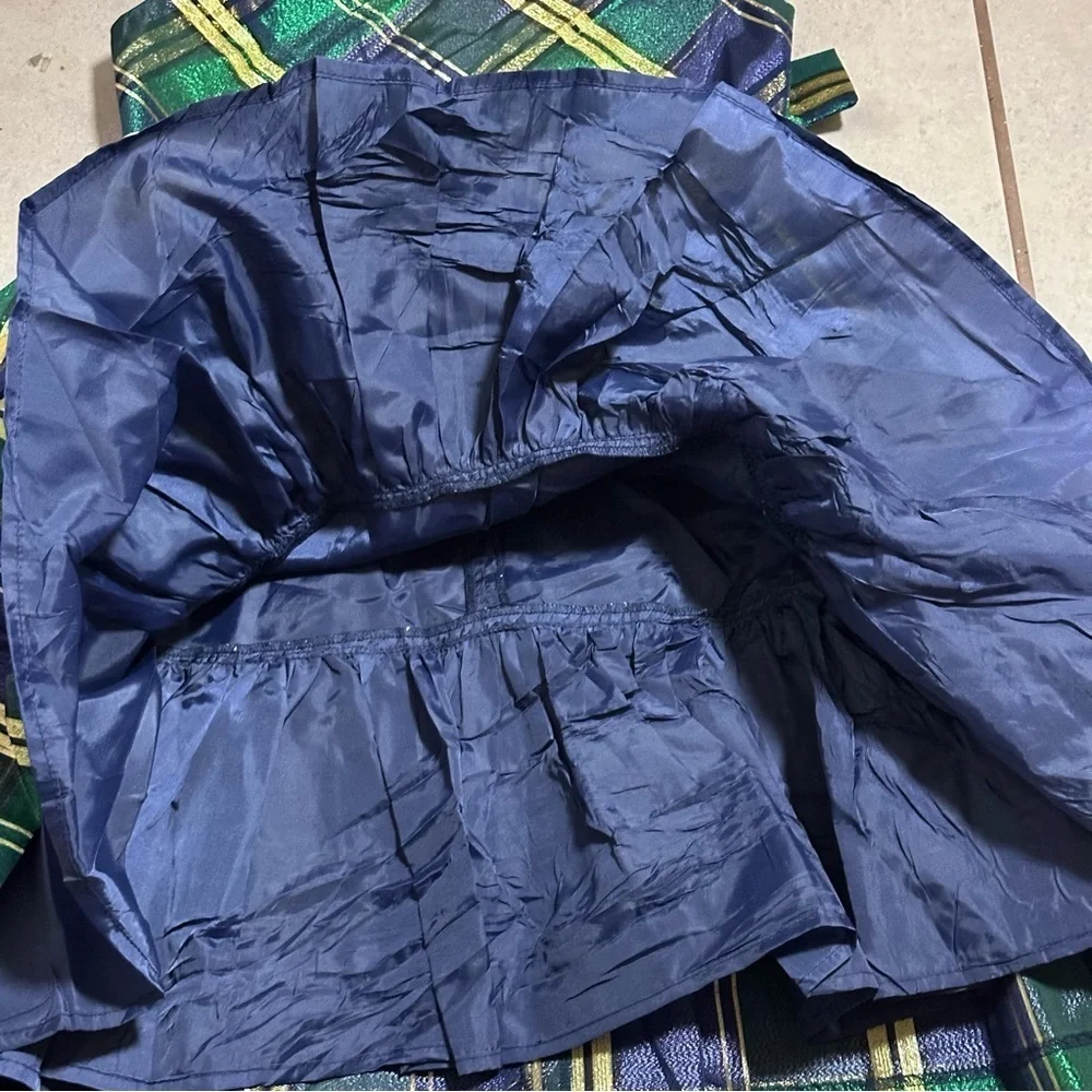 Bonnie Jean Kids Girls Green/Blue Sleeveless Holiday Christmas Dress size‎ 10.